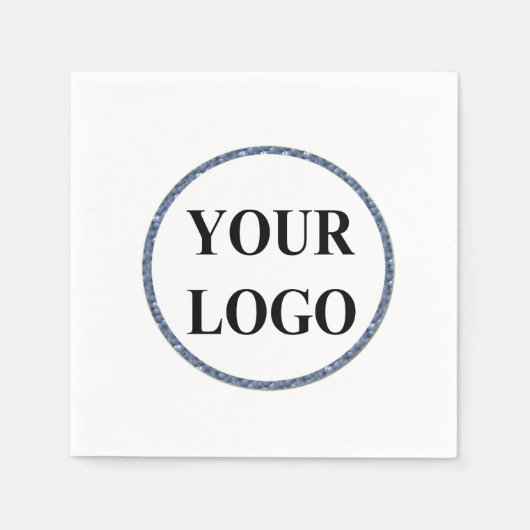 Logo Wedding Napkins Modernes Minimalistisches Ele Serviette (Vorderseite)
