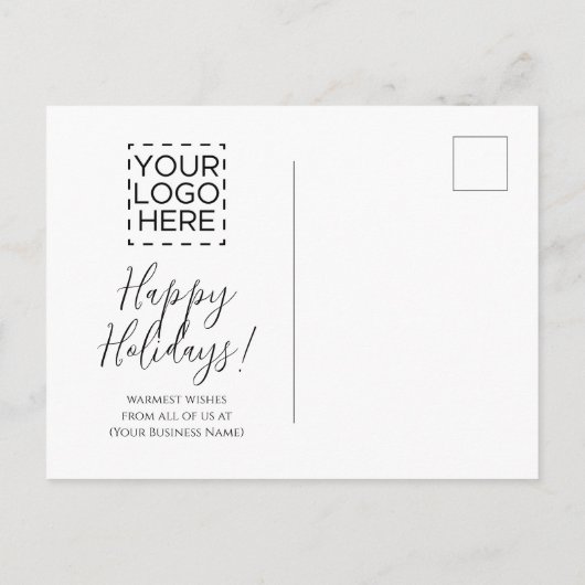 Logo Weihnachten Hütte 3 Postkarte (Rückseite)