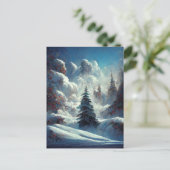 Logo Weihnachtsbaum Landscape Postcard Postkarte (Stehend Vorderseite)
