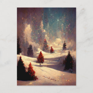 Logo Weihnachtsbaum Landscape Postcard Postkarte