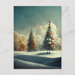 Logo Weihnachtsbaum Landscape Postcard Postkarte
