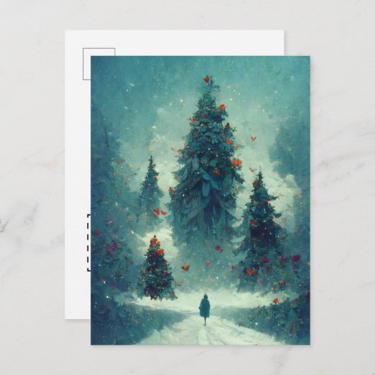 Logo Weihnachtsbaum-Postkarte Postkarte (Vorne/Hinten)