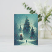 Logo Weihnachtsbaum-Postkarte Postkarte (Stehend Vorderseite)