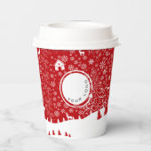 Logo-Weihnachtsfirma Pappbecher (Rückseite)