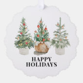 Logo-Weihnachtsgeschenk-Tag Ornament Karte (Vorderseite)
