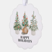 Logo-Weihnachtsgeschenk-Tag Ornament Karte (Links)