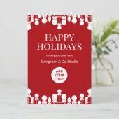 Logo-Weihnachtskarte | Eleganter Business Style Feiertagskarte (Stehend Vorderseite)