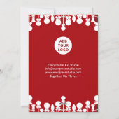Logo-Weihnachtskarte | Eleganter Business Style Feiertagskarte (Rückseite)