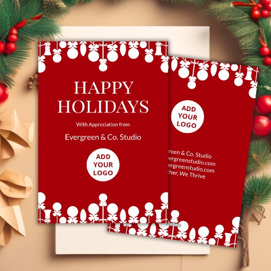 Logo-Weihnachtskarte | Eleganter Business Style Feiertagskarte