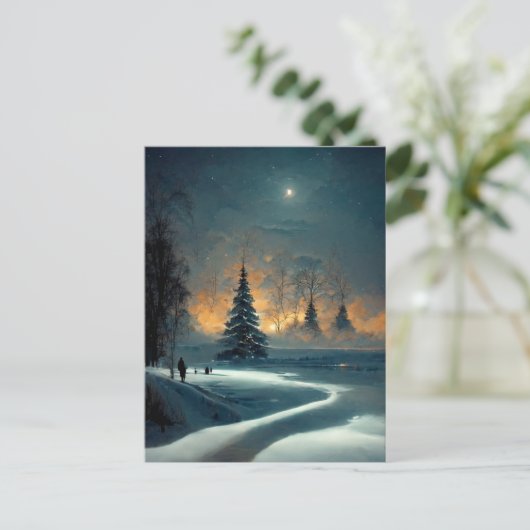 Logo Weihnachtssternkarte 2 Postkarte (Stehend Vorderseite)