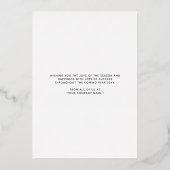 Logo Weihnachtszene Gold White Holidays Card Folieneinladung (Rückseite)