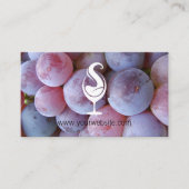 Logo "Weinglas Pour" | Trauben Terminkarte (Vorderseite)