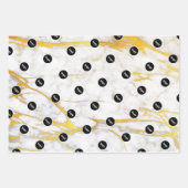 Logo-Weiß und Gold-Marmor Geschenkpapier Set (Vorderseite 3)