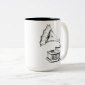 Logo (weiß) zweifarbige tasse (VorderseiteRechts)