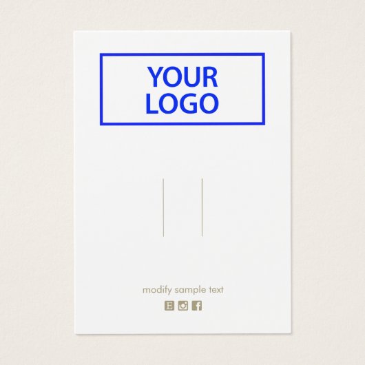 Logo-weiße Frisur-Clip-Barrett-Display-Karte hinzu (Vorderseite)