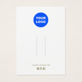 Logo-weiße Frisur-Clip-Barrett-Display-Karte hinzu (Vorderseite)