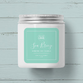 Logo-weiße Grenze bearbeiten Farbkennzeichnung des Quadratischer Aufkleber