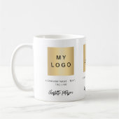 Logo-weiße Schrift Kaffeetasse (Links)