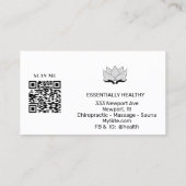 *~* Logo Wellness-Center QR Chiropraktor Massage F Visitenkarte (Rückseite)
