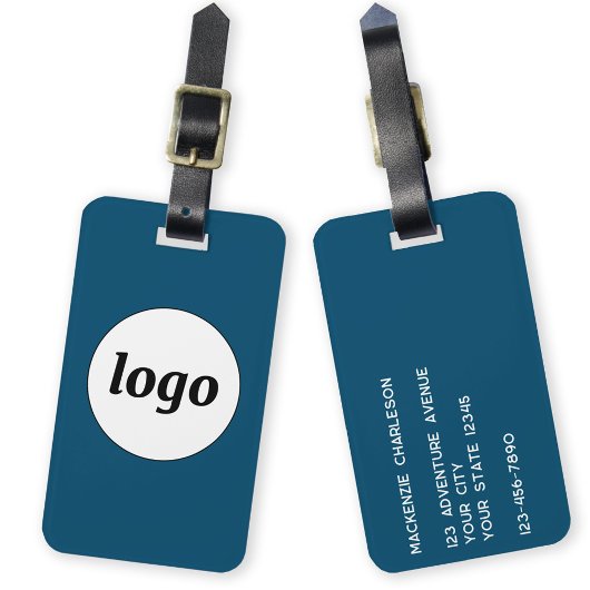 Logo-Werbeaktion Aquamarines Umweltzeichen Gepäckanhänger