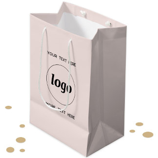 Logo-Werbeaktion für das Branding von Unternehmen Mittlere Geschenktüte
