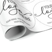 Logo-Werbeaktion für Ihr Unternehmen Geschenkpapier (Rolleneckpunkt)