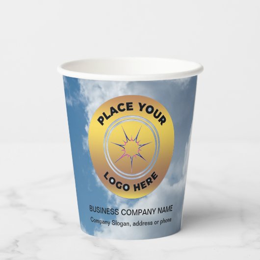 Logo-Werbeaktion für Unternehmen Pappbecher (Rückseite)