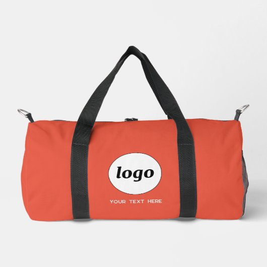 Logo-Werbeaktion Orange Duffle Bag (Vorderseite)