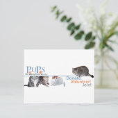 Logo-Werbeartikel mit Katzen Postkarte (Stehend Vorderseite)