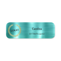 Logo-Werbefirma Aquamarin Name-Tag