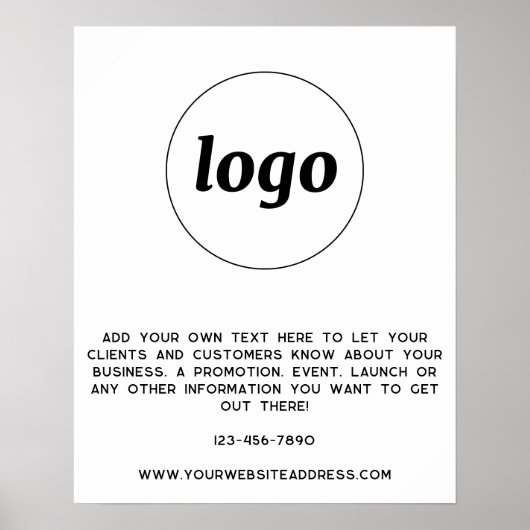 Logo-Werbegeschäft Poster (Vorne)