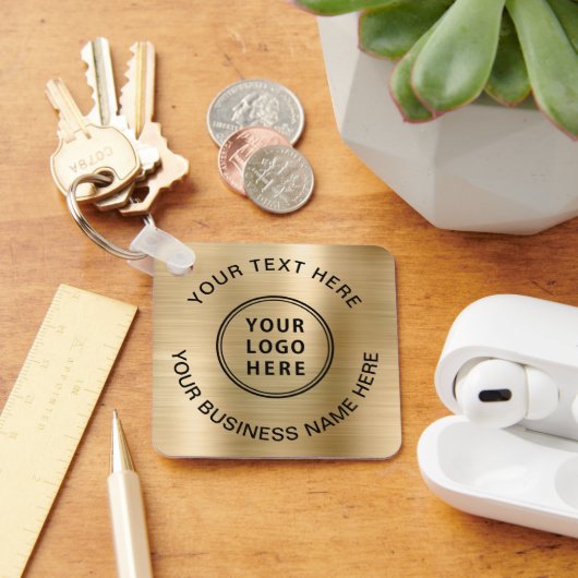 Logo-Werbegold Schlüsselanhänger (Schreibtisch)