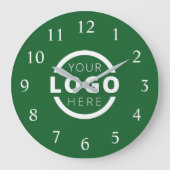 Logo-Werbemarke für kundenspezifische Unternehmen Große Wanduhr (Vorderseite)