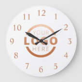 Logo-Werbemarke für kundenspezifische Unternehmen Große Wanduhr (Vorderseite)