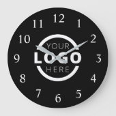 Logo-Werbemarke für kundenspezifische Unternehmen Große Wanduhr (Vorderseite)