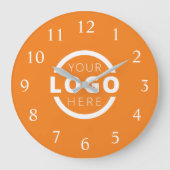 Logo-Werbemarke für kundenspezifische Unternehmen Große Wanduhr (Vorderseite)