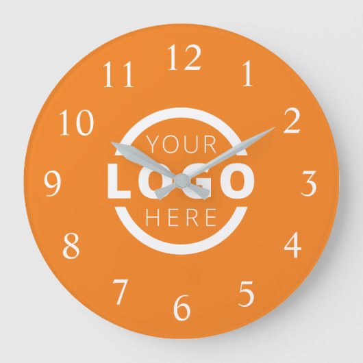 Logo-Werbemarke für kundenspezifische Unternehmen Große Wanduhr (Vorderseite)