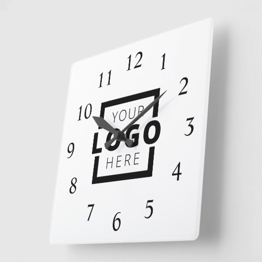 Logo-Werbemarke für kundenspezifische Unternehmen Quadratische Wanduhr (Winkel)