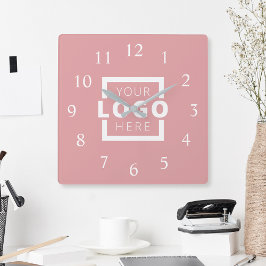 Logo-Werbemarke für kundenspezifische Unternehmen Quadratische Wanduhr