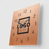 Logo-Werbemarke für kundenspezifische Unternehmen Quadratische Wanduhr (Winkel)
