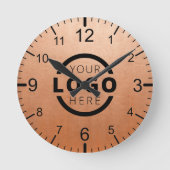 Logo-Werbemarke für kundenspezifische Unternehmen Runde Wanduhr (Vorderseite)