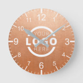Logo-Werbemarke für kundenspezifische Unternehmen Runde Wanduhr (Vorderseite)
