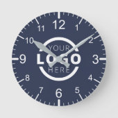 Logo-Werbemarke für kundenspezifische Unternehmen Runde Wanduhr (Vorderseite)