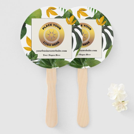 Logo-Werbemarke für Unternehmen Fächer (Vorne und Hinten)