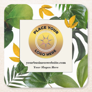 Logo-Werbemarke für Unternehmen Rechteckiger Pappuntersetzer