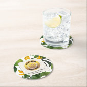 Logo-Werbemarke für Unternehmen Runder Pappuntersetzer (Vor Ort)