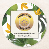 Logo-Werbemarke für Unternehmen Runder Pappuntersetzer (Vorderseite)