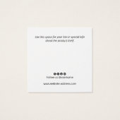 Logo-Werbeplakatkarte hinzufügen (Rückseite)