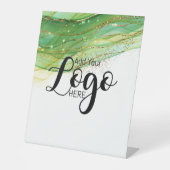 Logo-Werbeplakette Sockelschild (Vorderseite)