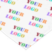 Logo-Werbetablett - Ihre Farben Tischdecke (Schrägansicht)